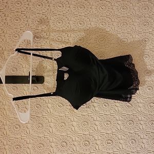 Woman's camisole, by luleh, size 36B, black with lace